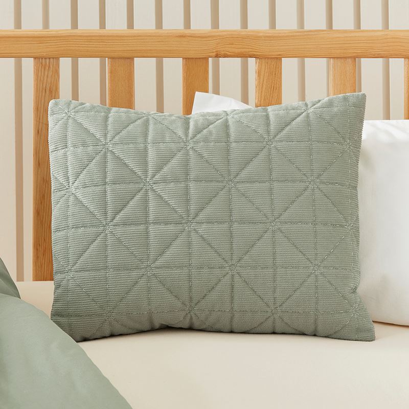 Cody Corduroy Khaki Cot Quilt Cover Set