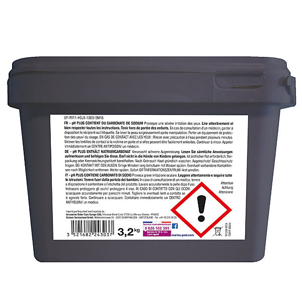 Galets pour Ph plus pour piscine et spa Marina 3,2kg