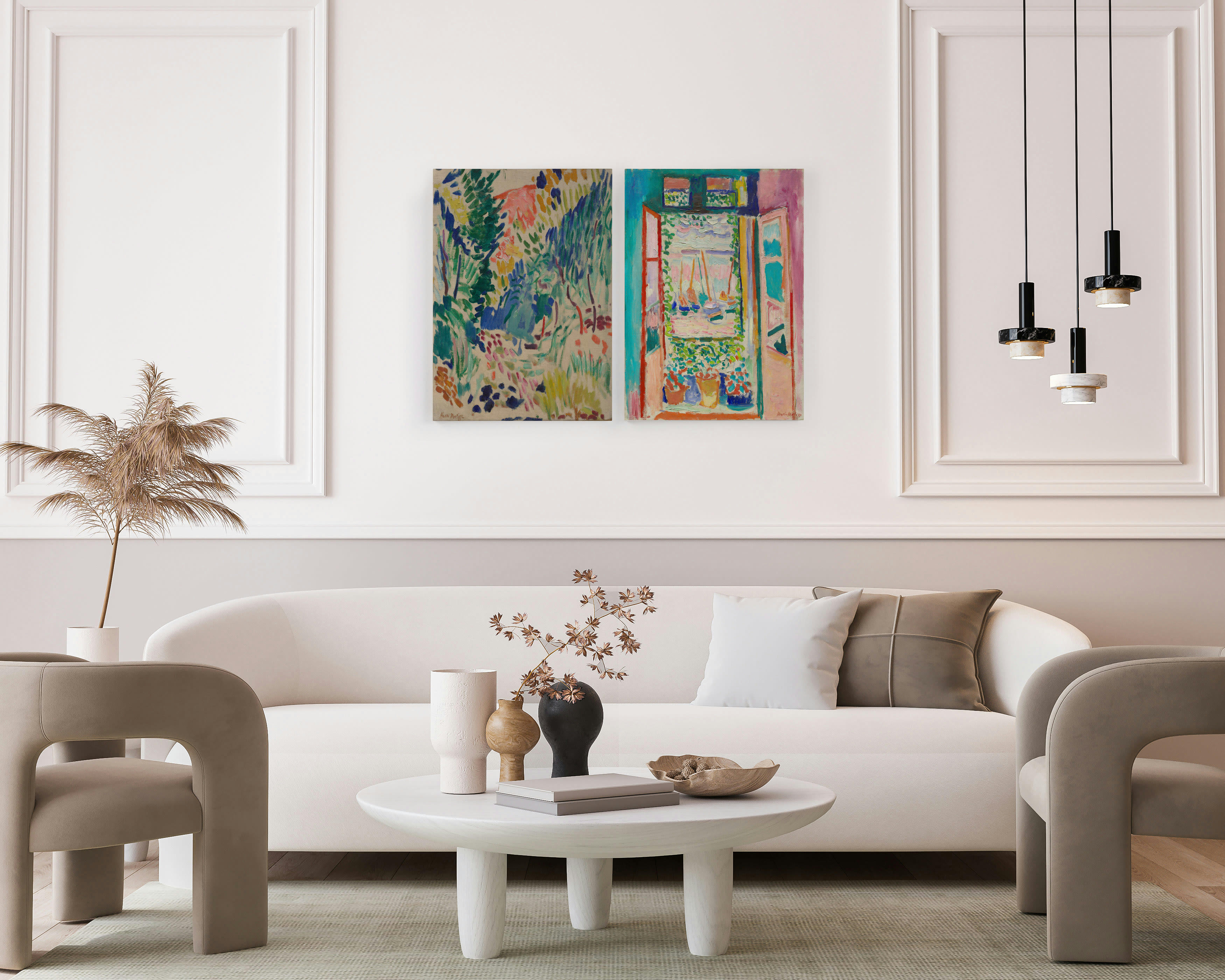 MATISSE - Set 2 Peintures sur toile 60x40 imprimé HD Matisse