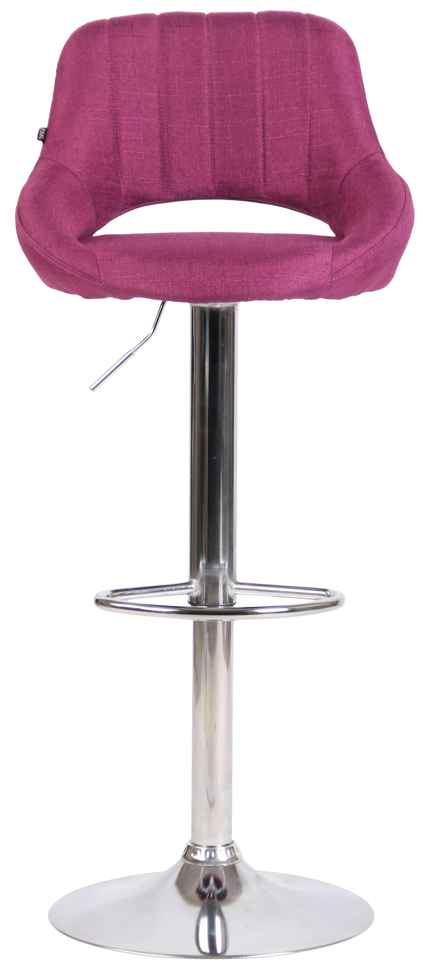 MILET - Tabouret de bar en tissu ajustable pivotant tissu Violet