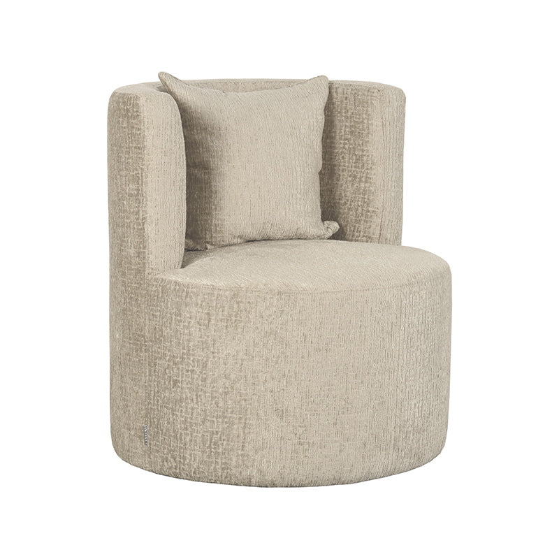 LABEL51 Fauteuil Evy - Beige Velvet - 65x65x75cm