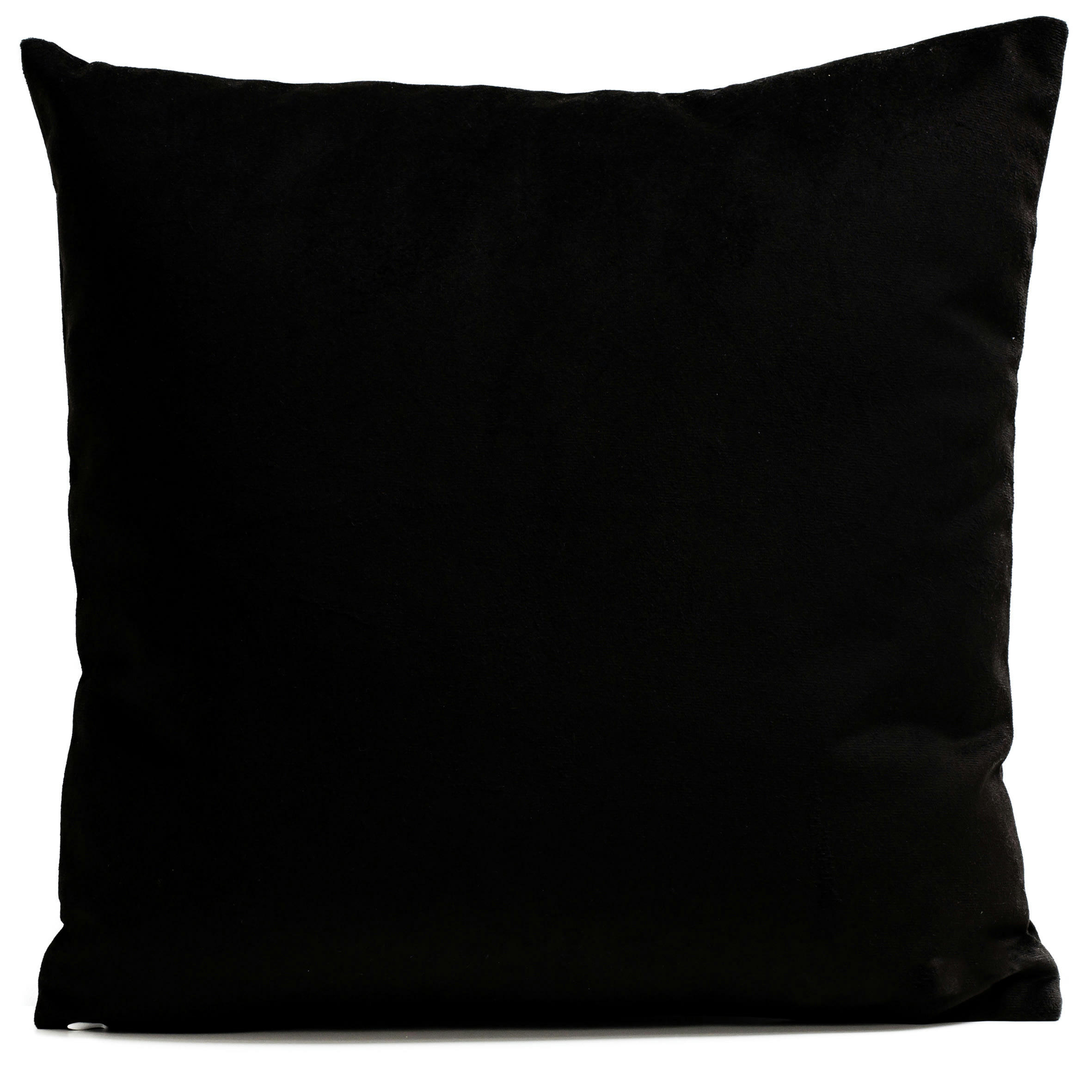 - Coussin uni suédine noir 40x40cm