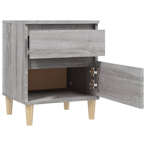 NNEVL Bedside Cabinets 2 pcs Grey Sonoma 40x35x50 cm