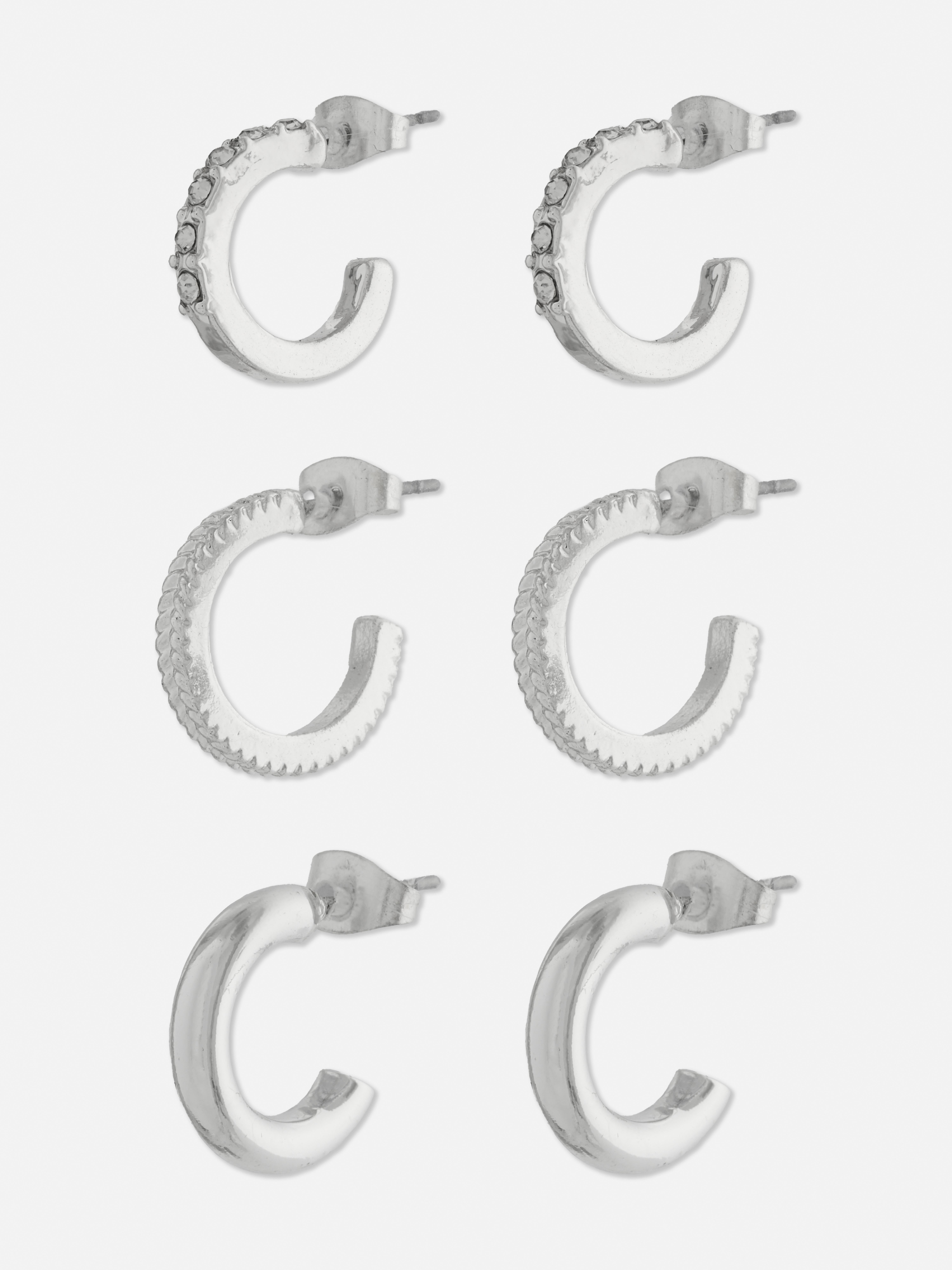 3-Pack Mini Hoop Earrings