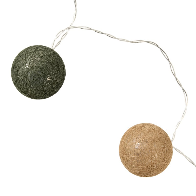 Tuinslinger led lampjes raffia - multikleur - 21.5 cm