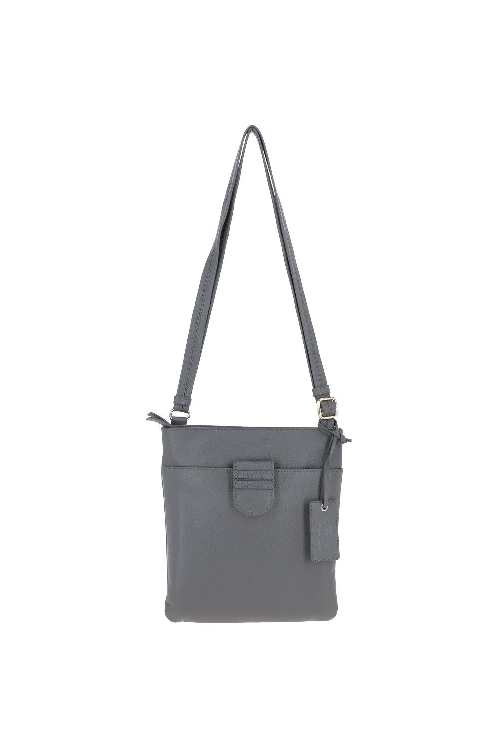 Ashwood Leather Tab Zip Top Real Leather Crossbody Bag