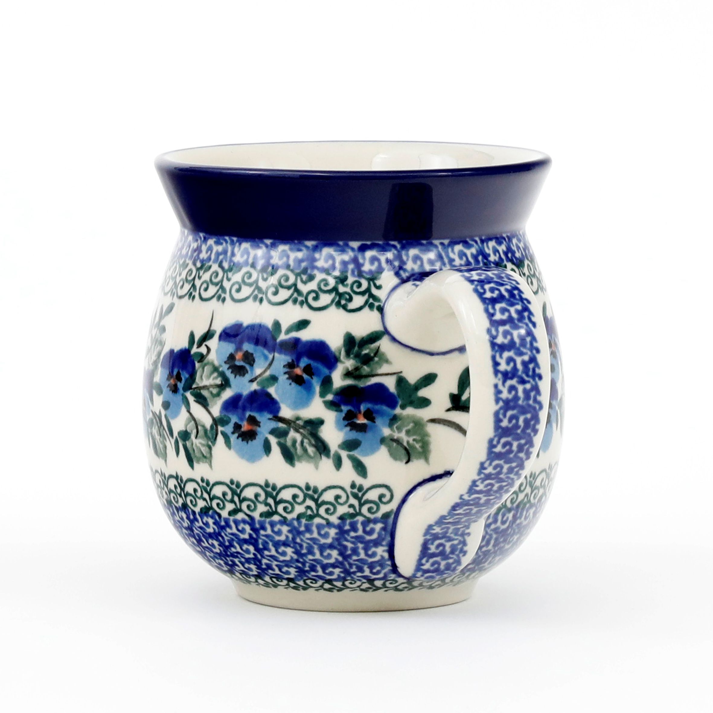 Kubek ceramiczny 073  12273X Kobaltowe bratki