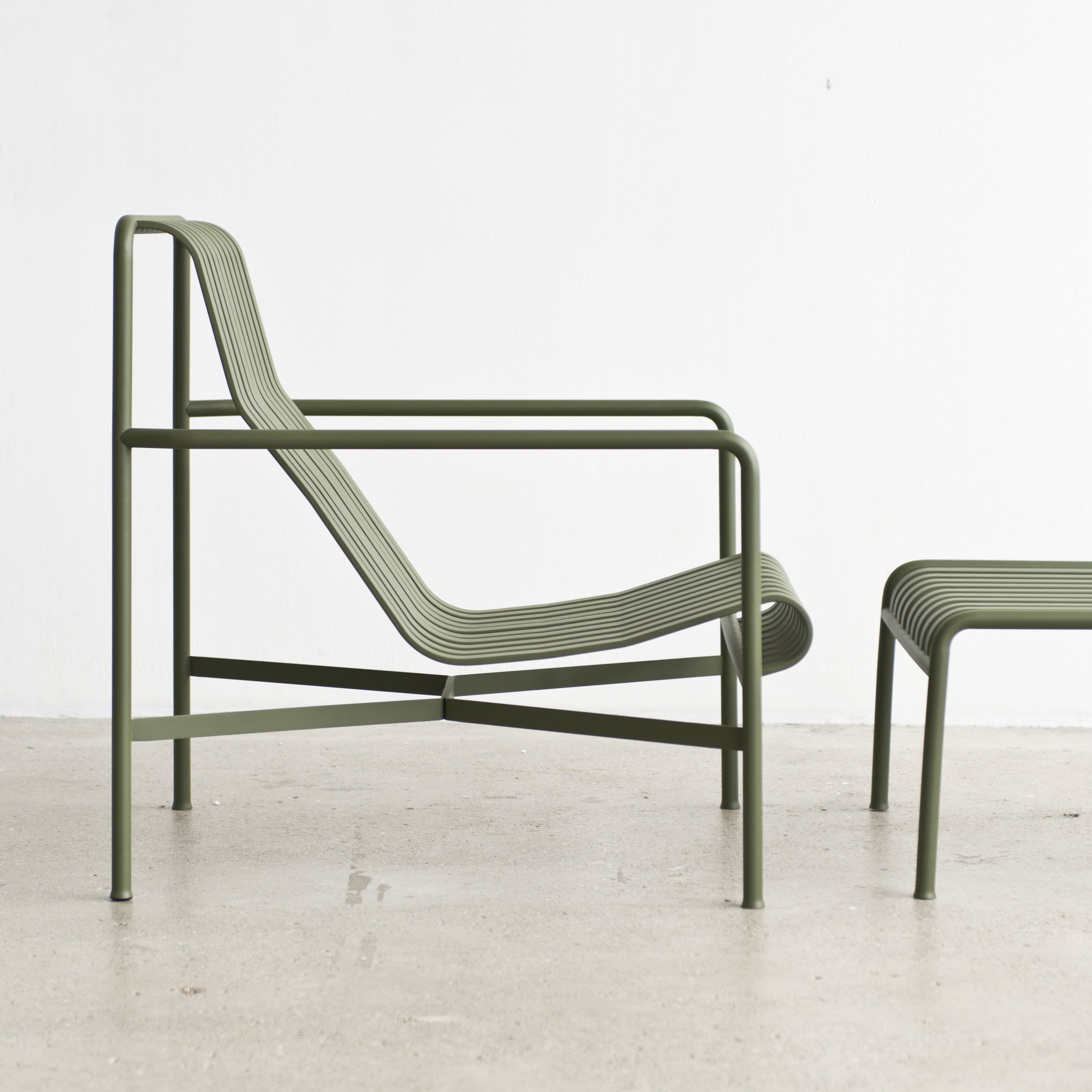 HAY Palissade Lounge Chair High - Lichtgrijs