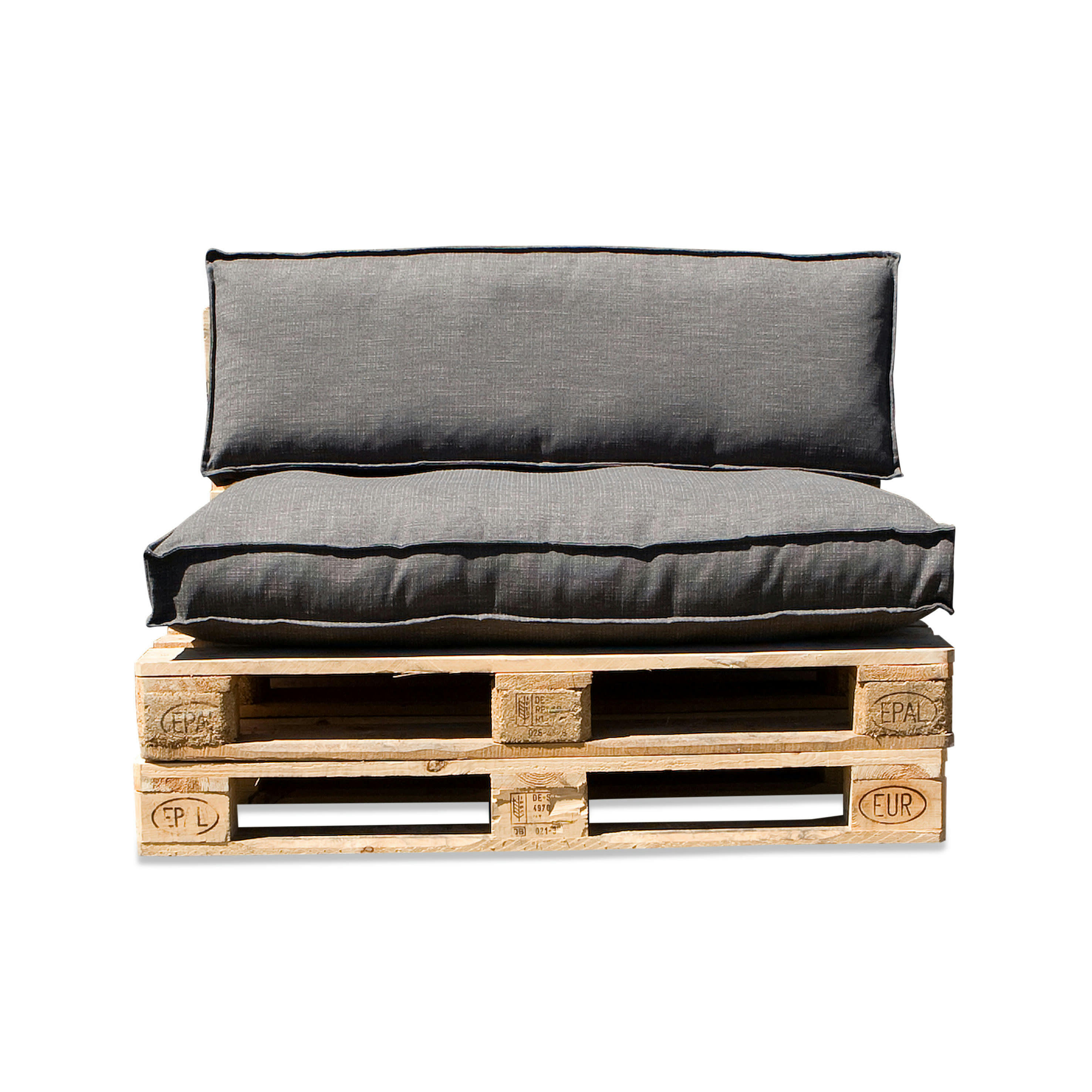 SALVADOR - Coussins pour palette en couleur anthracite L120