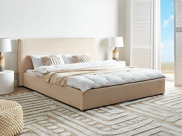 Lit à eau Bouclé LAVAUR 180 x 200 cm Beige