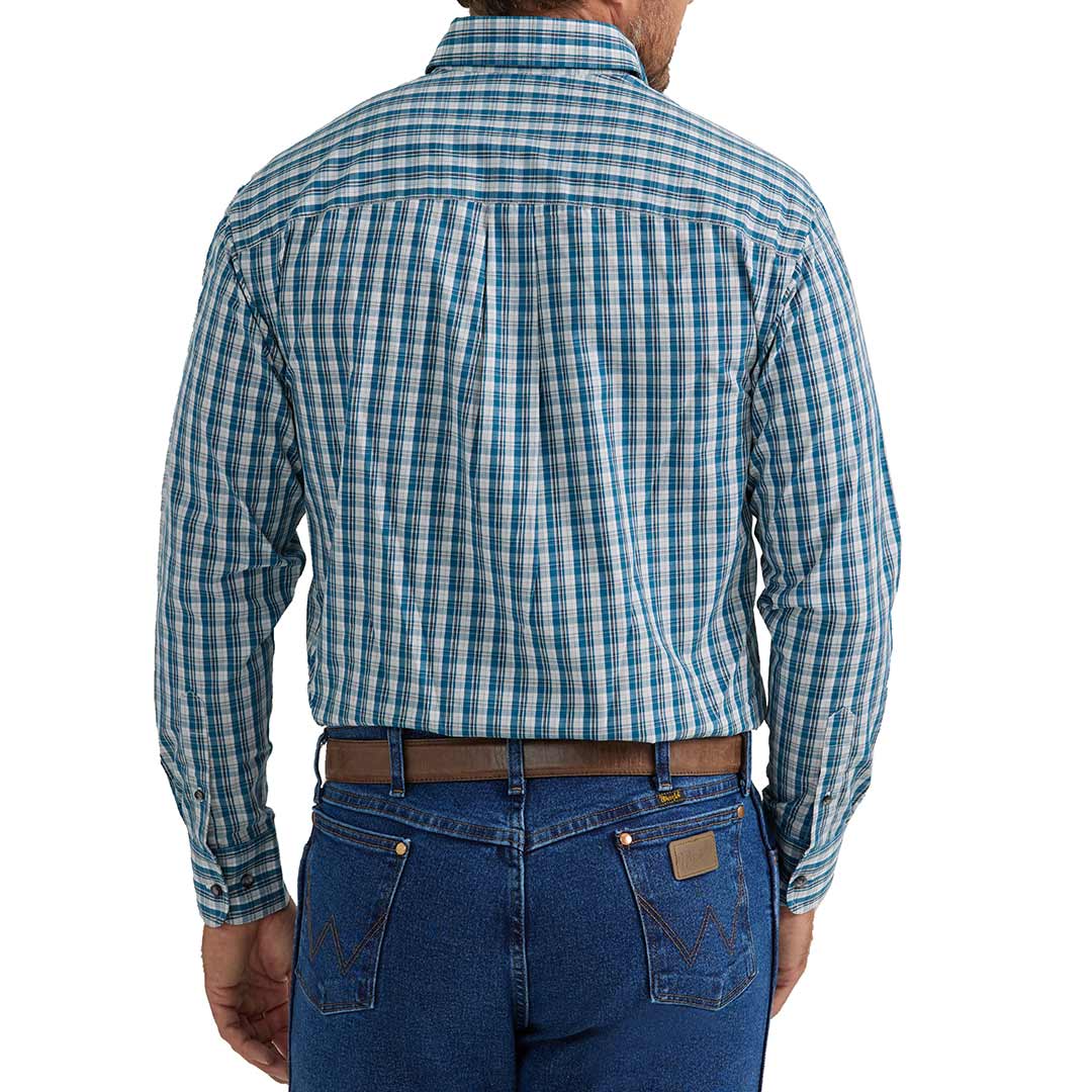 Классическая клетчатая рубашка Wrangler для мужчин на пуговицах