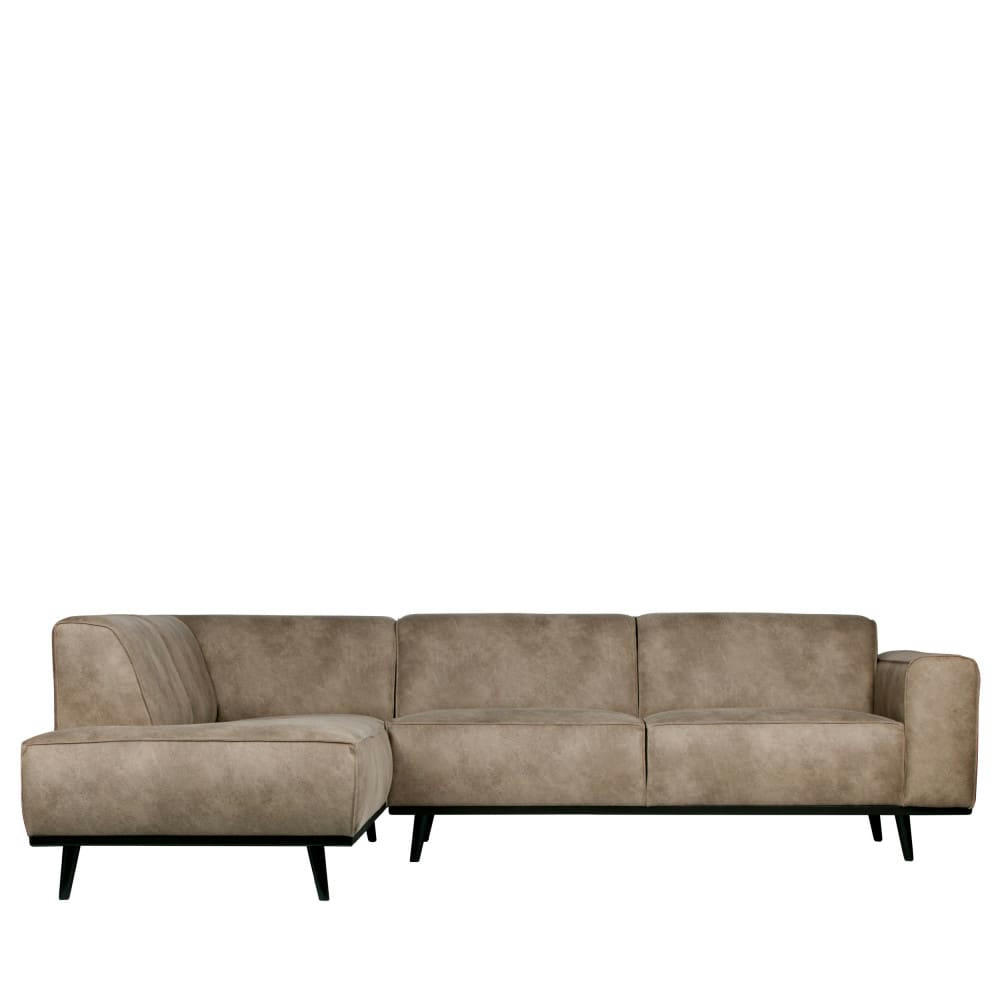 STATEMENT - Canapé d'angle gauche en Elephant Skin taupe