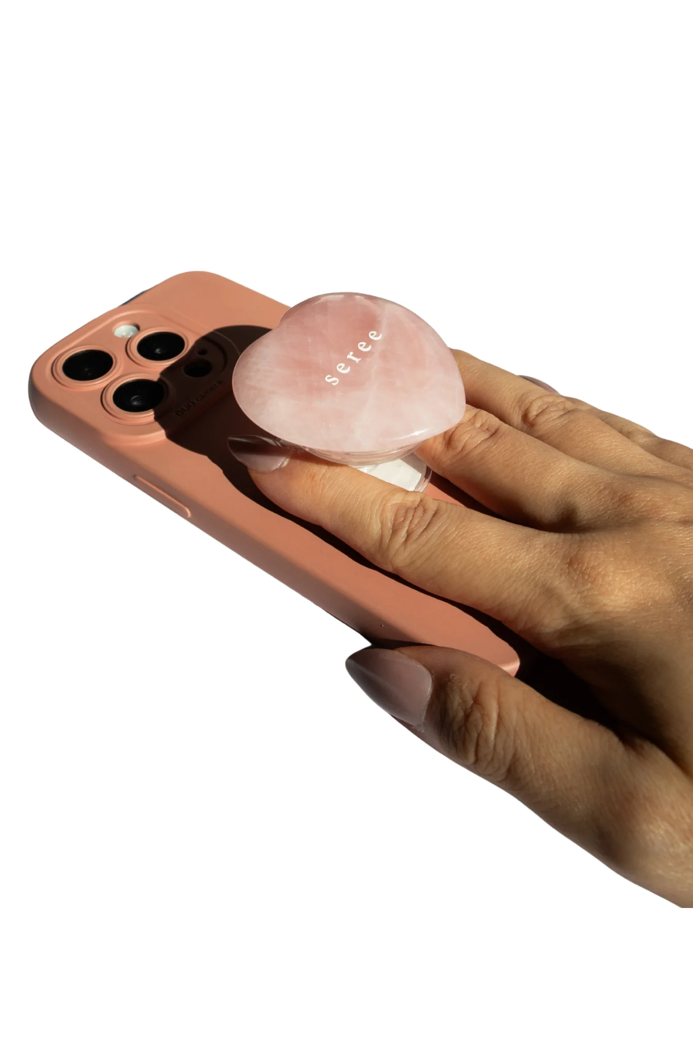 Jade Stone Pop Grip in Heart