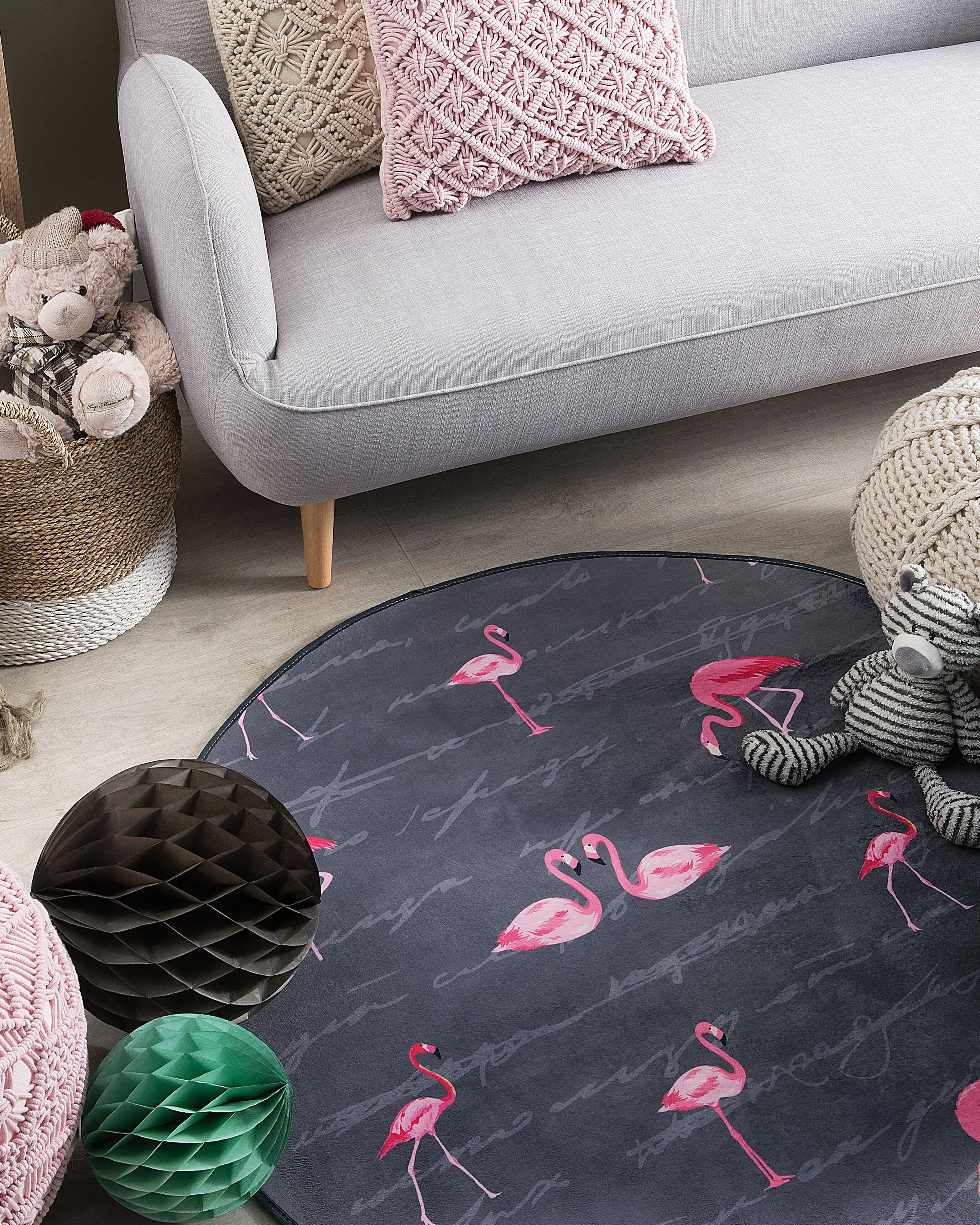 Rug KERTE Dark Grey ? 120 cm