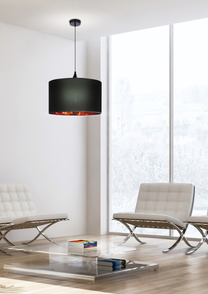 Lampa wisząca czarno-złota LONG 1xE27x60W wym: 125x30x30 cm Candellux
