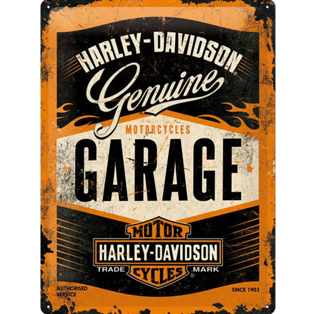 HARLEY - Plaque métal Harley 30x40cm
