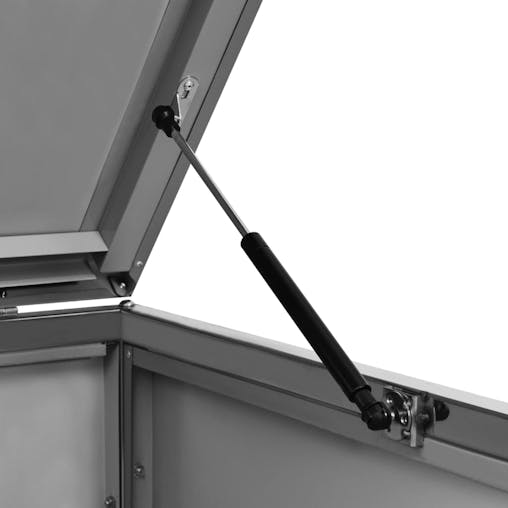 NNEVL Quadruple Wheelie Bin Shed 276.5x77.5x115.5 cm Stainless Steel