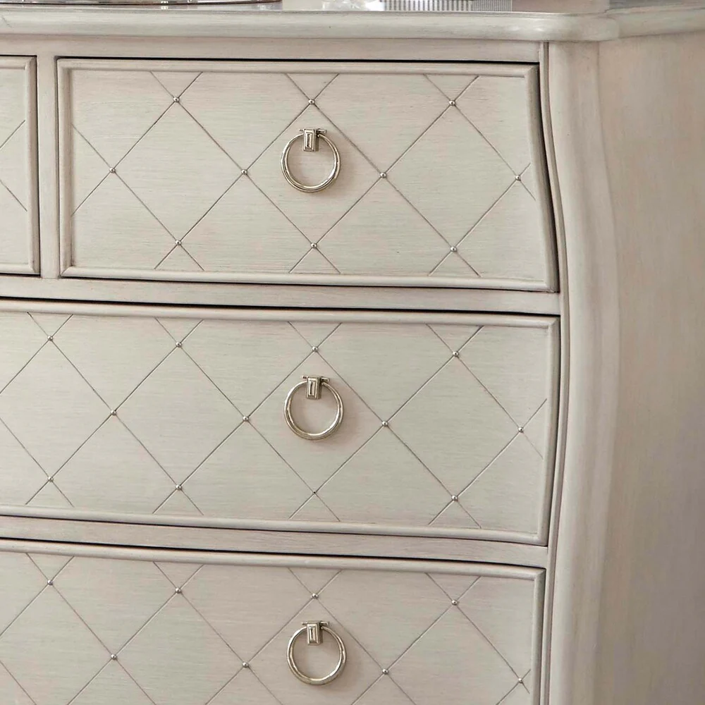 Hillsdale Angela 4 Drawer Chest, Opal Grey