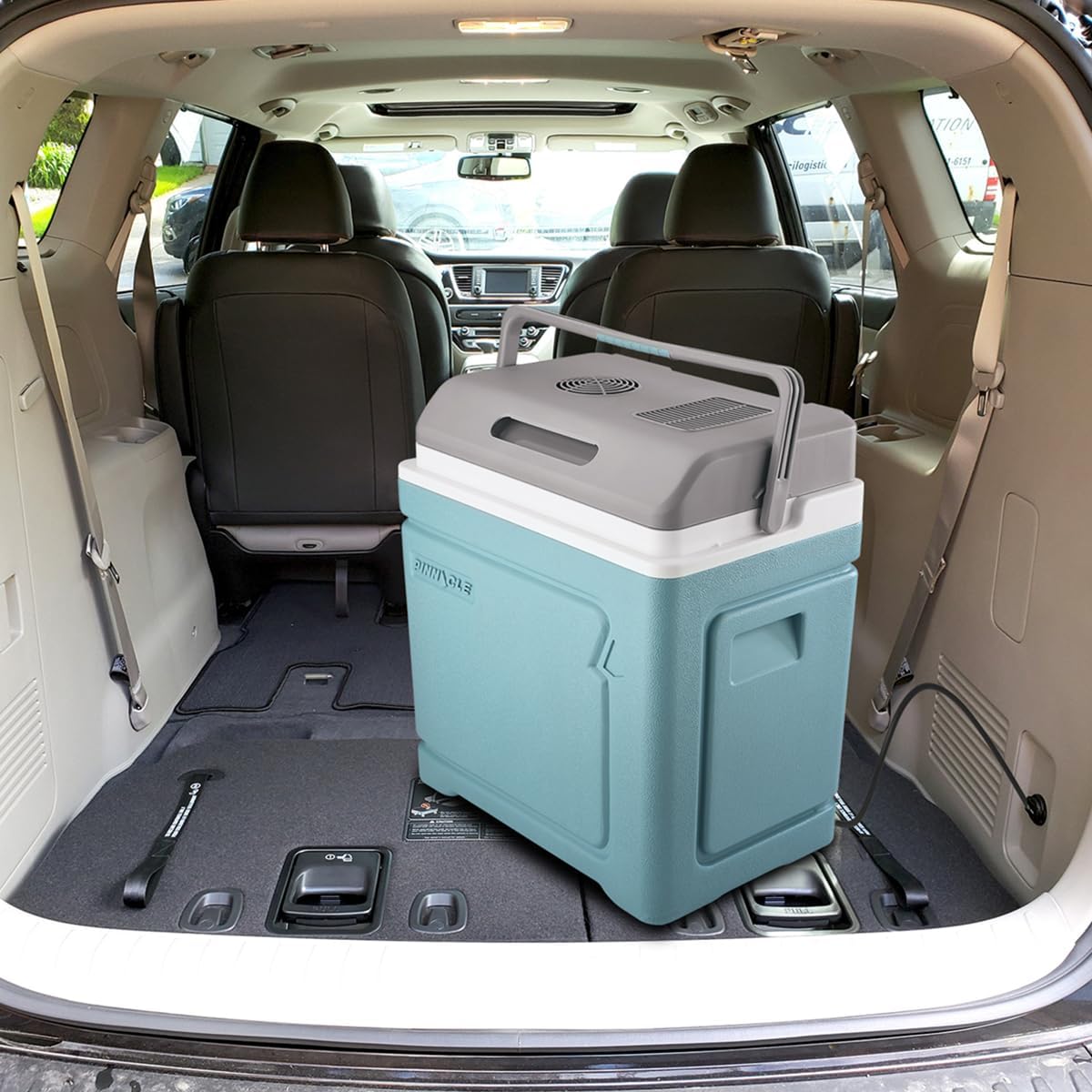 Pinnacle Thermoware Electric Cooler – Large 30L Portable Cooler for Hot and Cold Drinks and Food – 12v Travel Cooler for Car, Camper, RV, Van – Plug-In Cooler Refrigerator for Travel, Fishing, Hunting