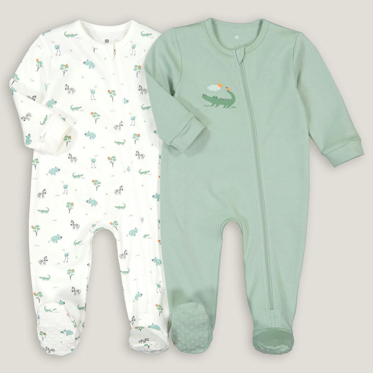 Lot de 2 pyjamas 1 pièce en coton