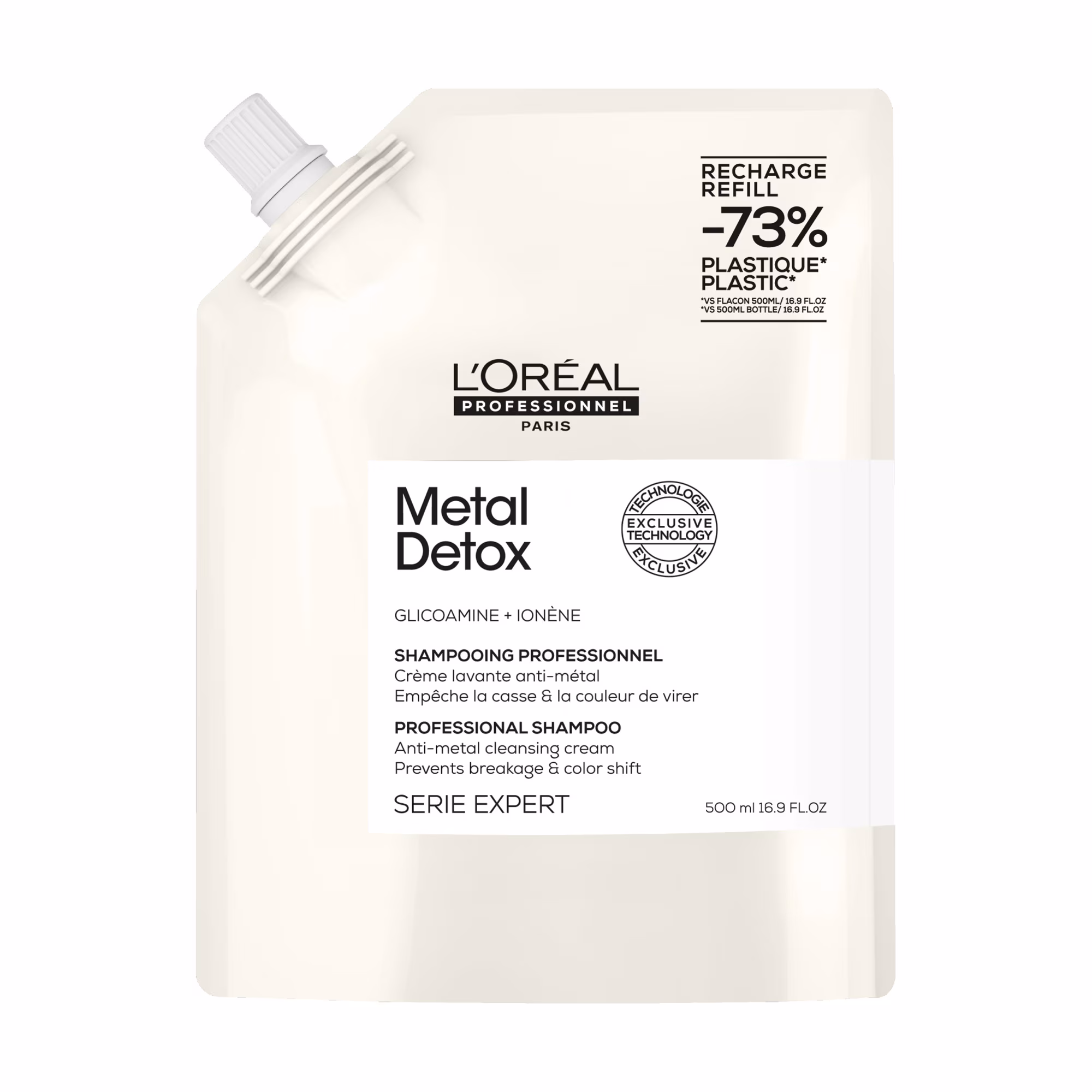 SERIE EXPERT METAL DETOXShampooing anti-métal pour cheveux sensiblisés et cassants.