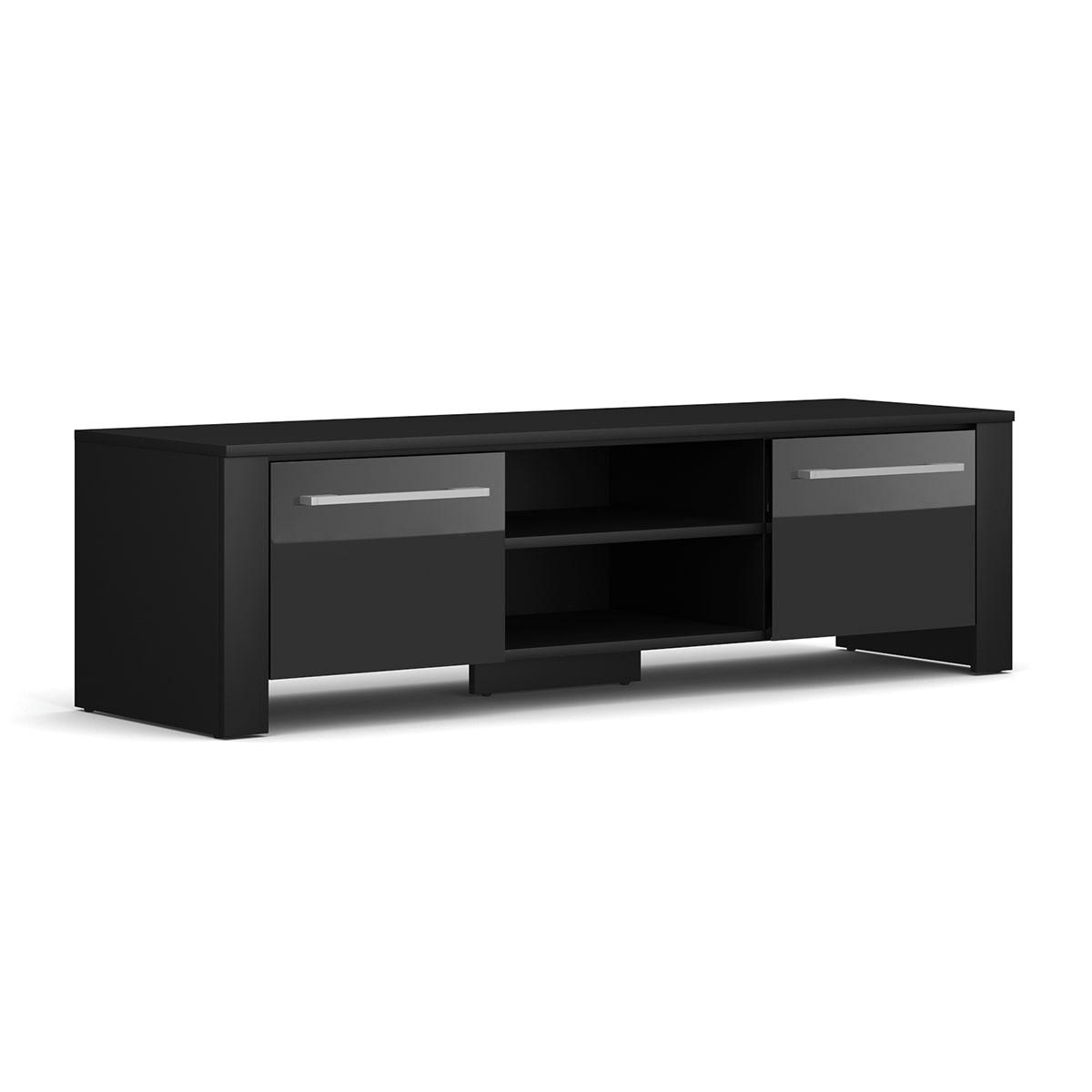 - Meuble tv 1 porte 140 cm noir