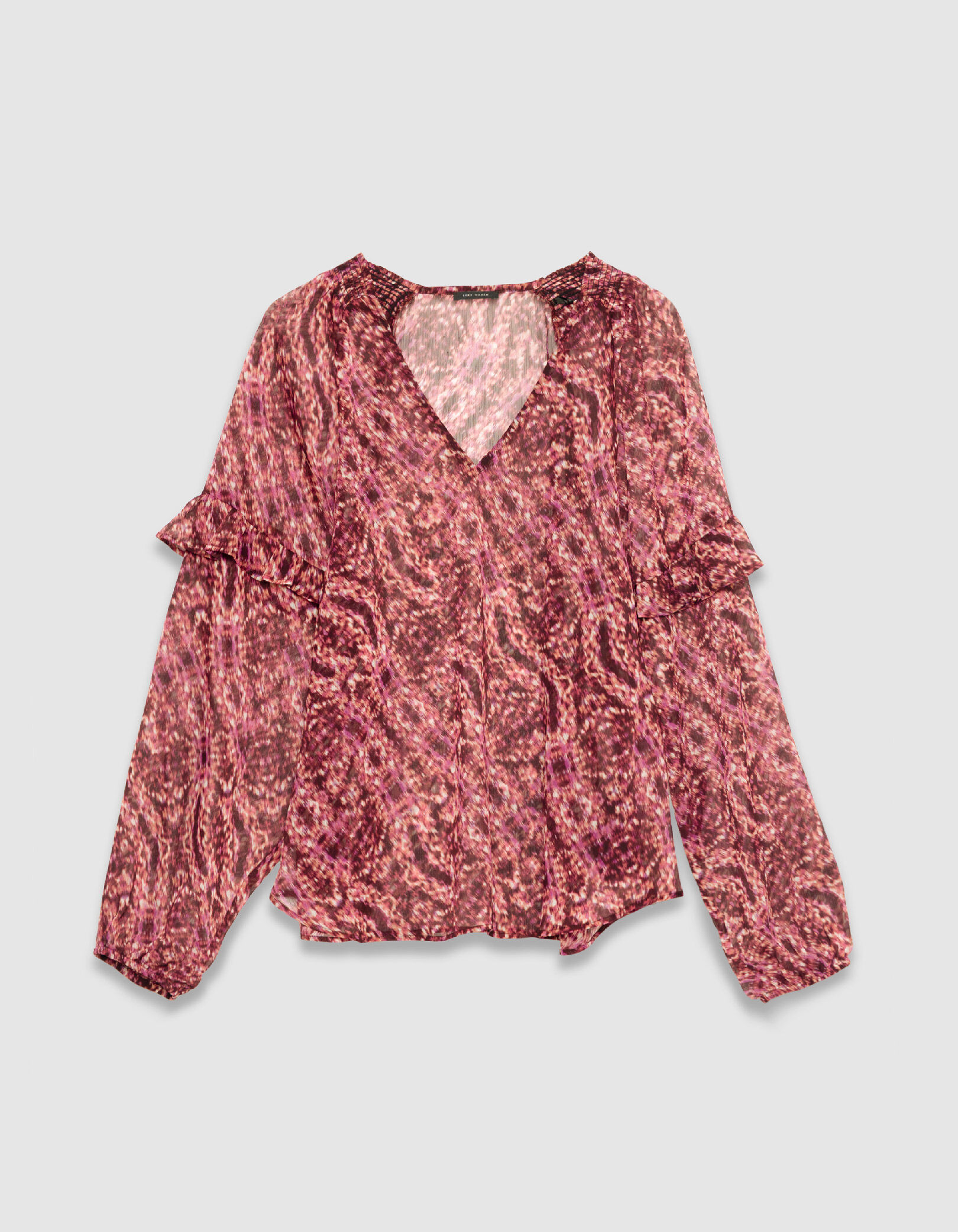 Blouse rose imprimé animalier Femme