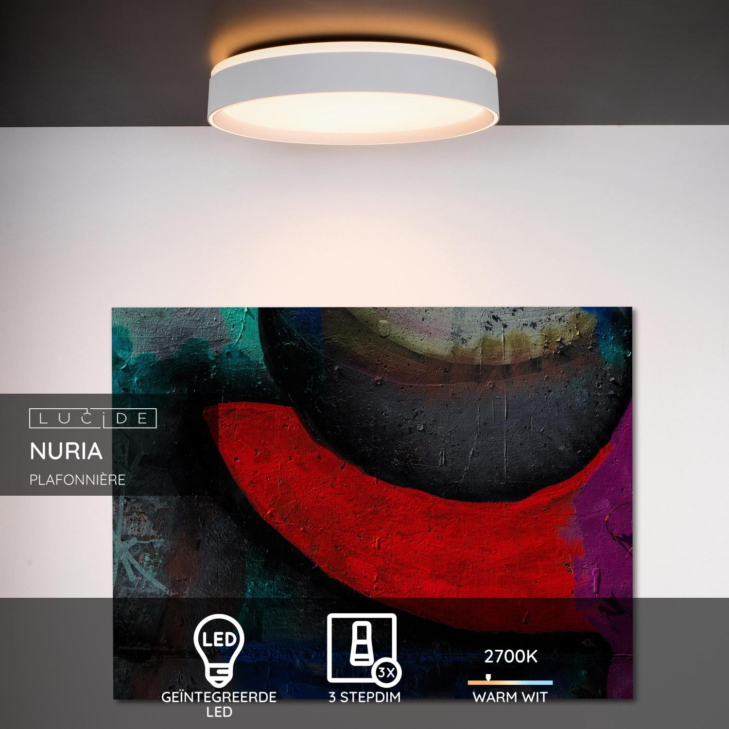 Nuria plafondlamp LED Ø30 wit