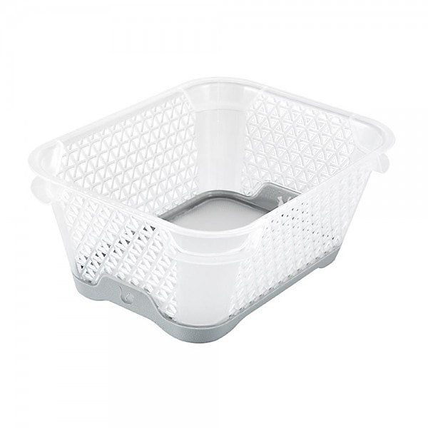 Corbeille de rangement A7 anti dérapant - Gris