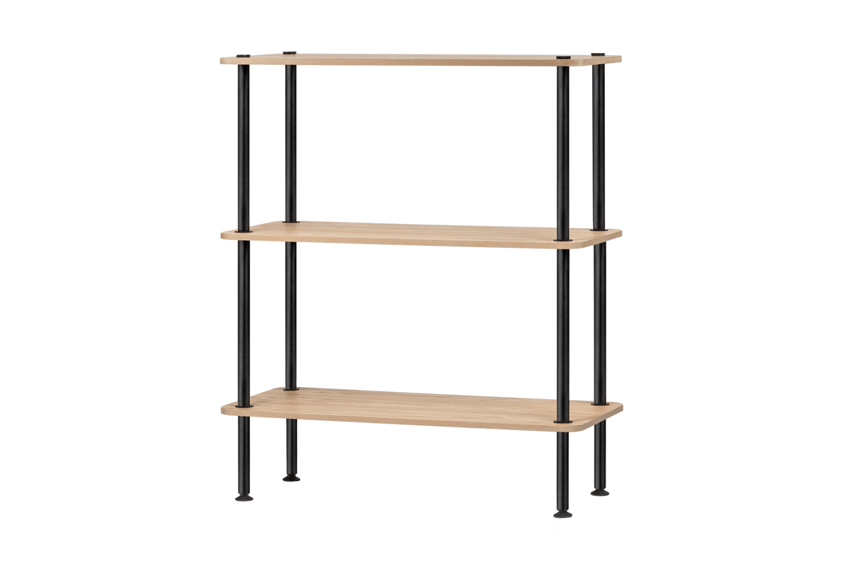 noo.ma Teidi open boekenkast 3-laags in eikenlook, modulair, 80x35x90,5 cm