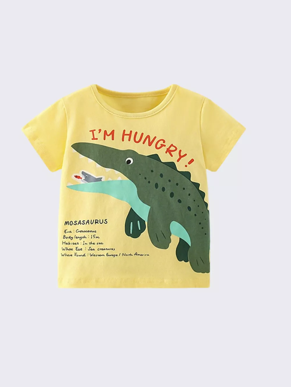 Children's Dinosaur Graphic Short Sleeve T-Shirt