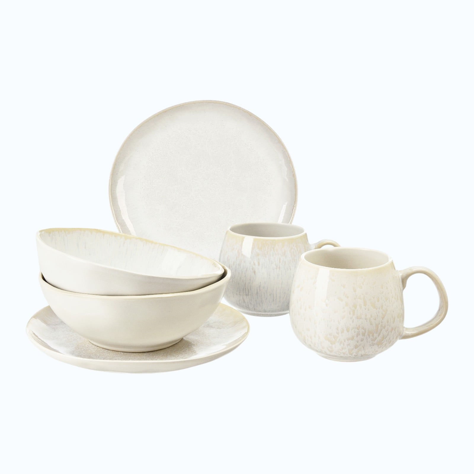 Frühstücks-Set Ela für 2 Personen Creme, 6 -tlg.