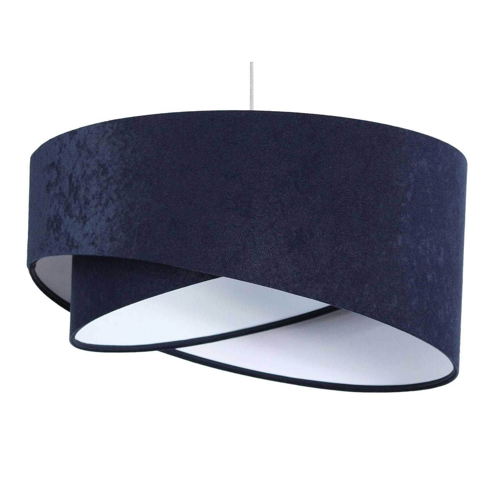 ASYMETRIC - Suspension Tissu Bleu 50x50x105 cm