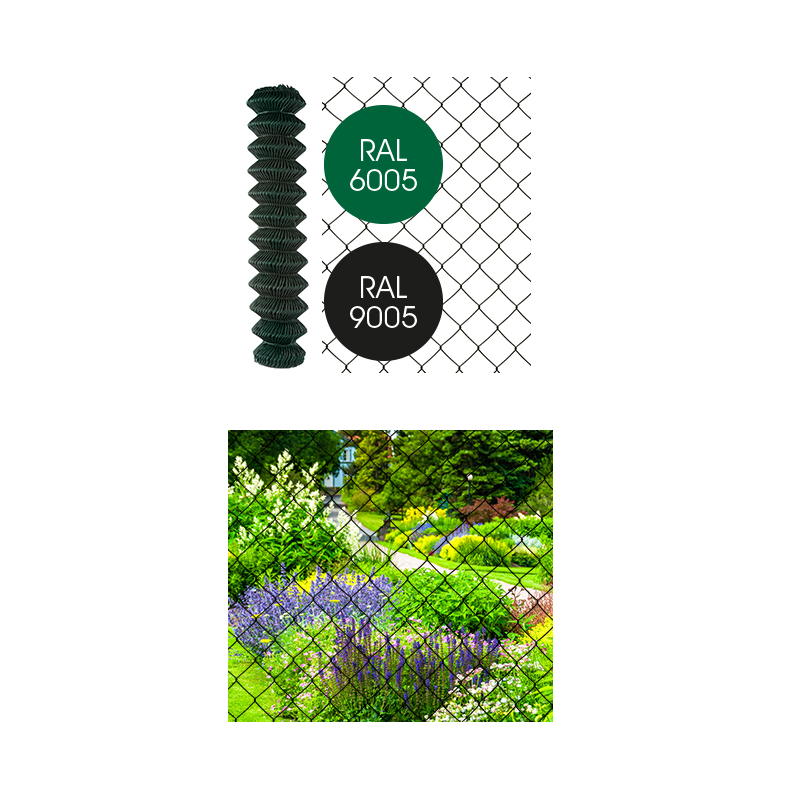 Treillis simple torsion plastifié vert Ø 2,7 mm 1 ,5 x 25 m GIARDINO