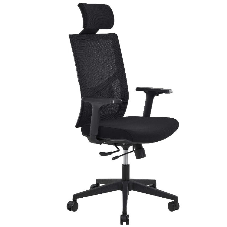 ZACK - Chaise  de bureau ergonomique noire