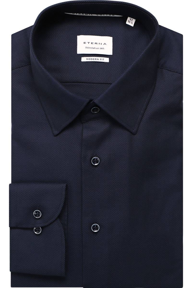 ETERNA Dynamic Cotton Modern Fit Hemd marine, Strukturiert