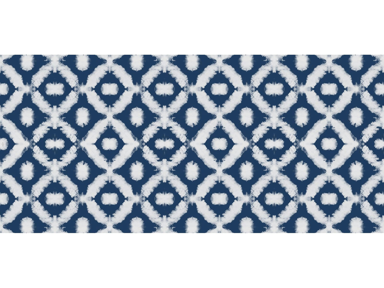 SHIBORI - Tapis vinyle bleu cobalt 60x100cm