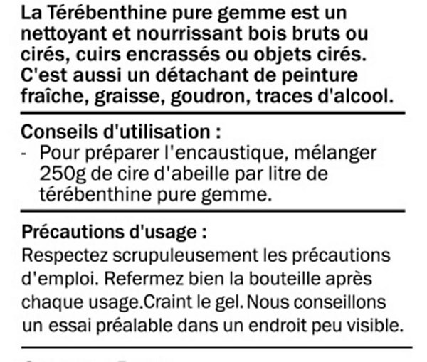 Essence de térébenthine pure gemme Diall 5L