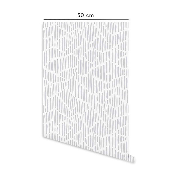 Papier peint adhésif wabi sabi gris cendré en vinyle lavable et amovible - 1 rouleau 50x300 cm - Decochic