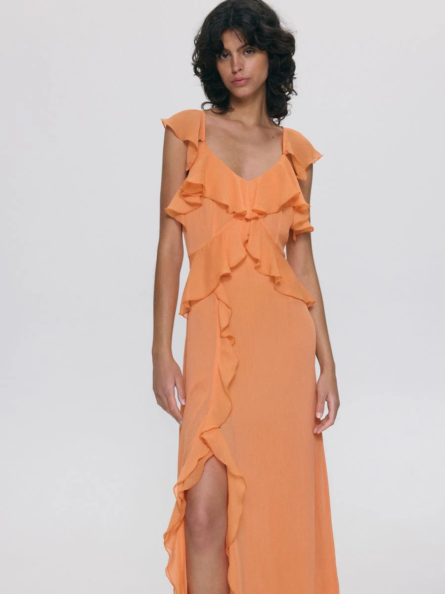 Dress With Ruffle Details