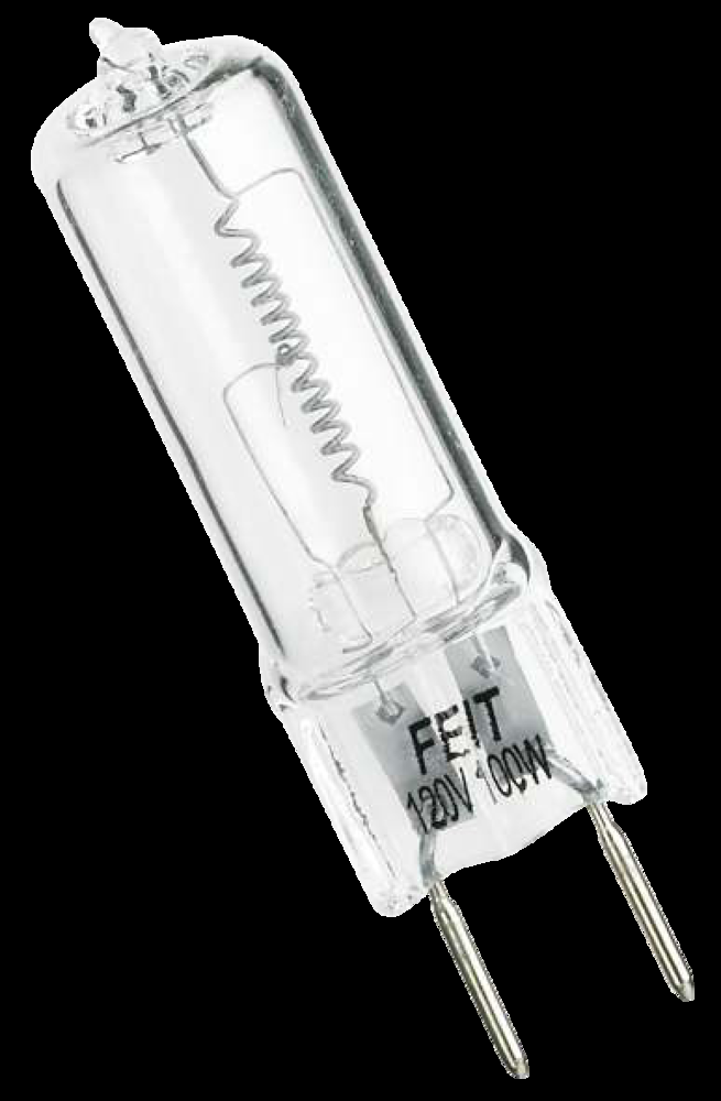 NOMA GY8.6 Bi-Pin Base Indoor Clear Dimmable Halogen Light Bulb Lamp, 1700 Lumens, 100W