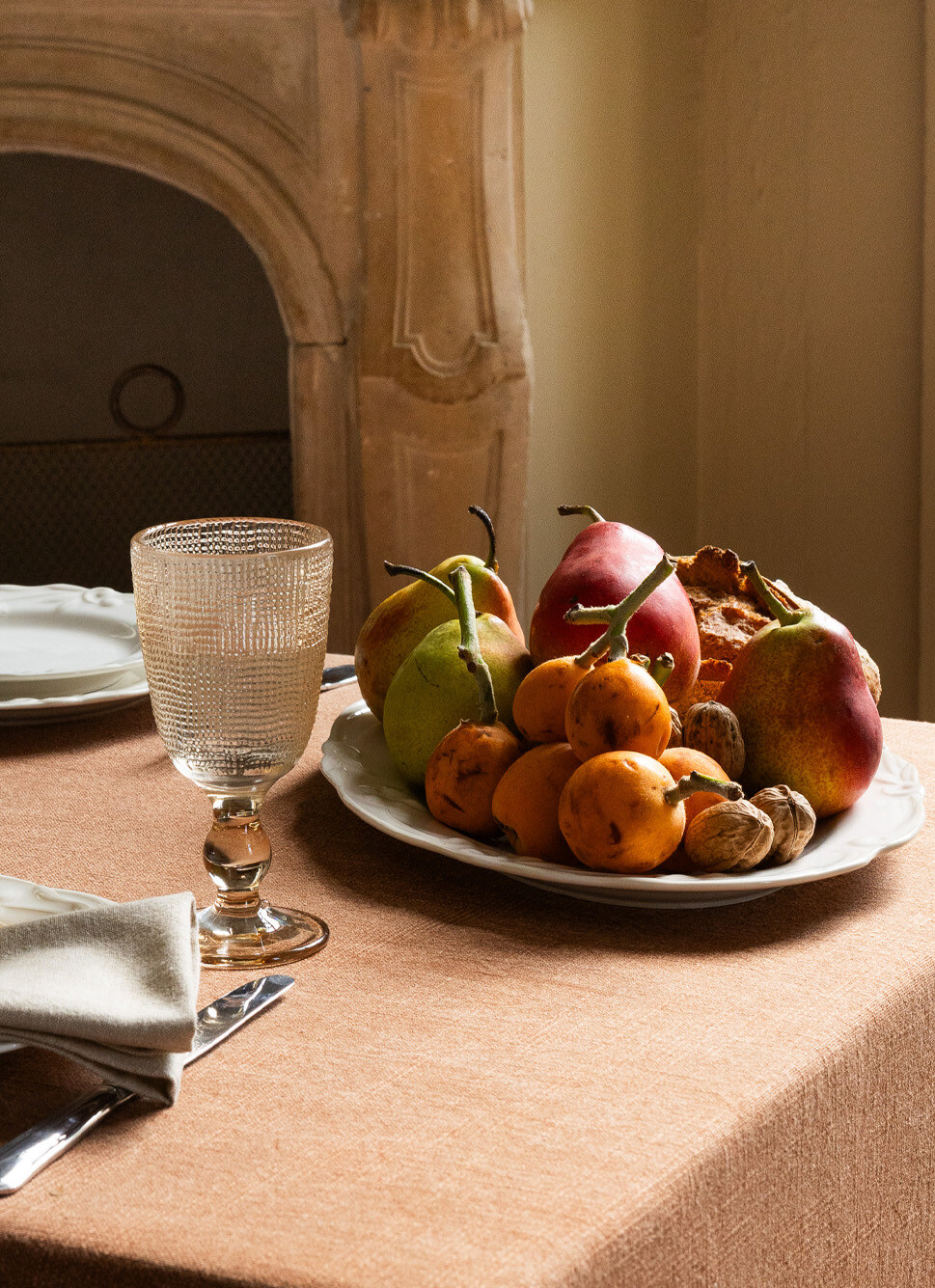 PLAT DE SERVICE OVALE EN PORCELAINE ROYAL BLANC