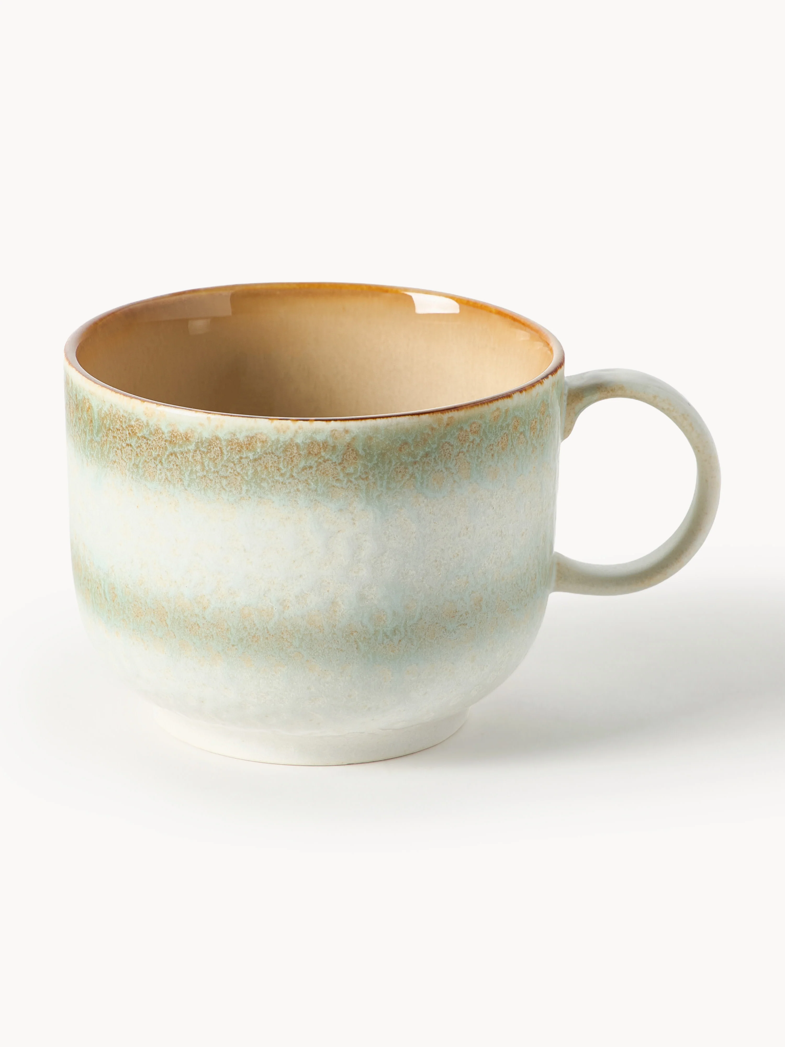 Handgefertigte Tasse 70's mit Reaktivglasur