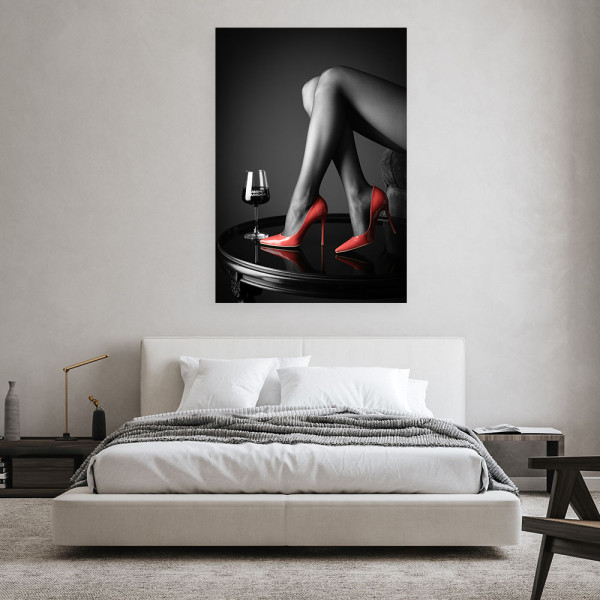Feeby Obraz do salonu sypialni, Kobieta w czerwonych szpilkach 40x60