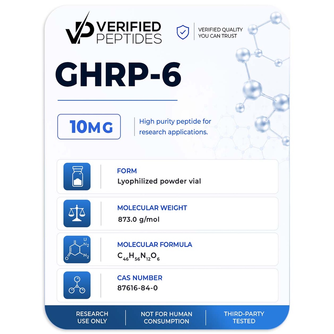 Verified Peptides GHRP-6 for Sale