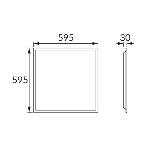 Plafon MINGEkwadratowy biały LED 1x36W 59,5cm 3600lm IP44/20 Struhm