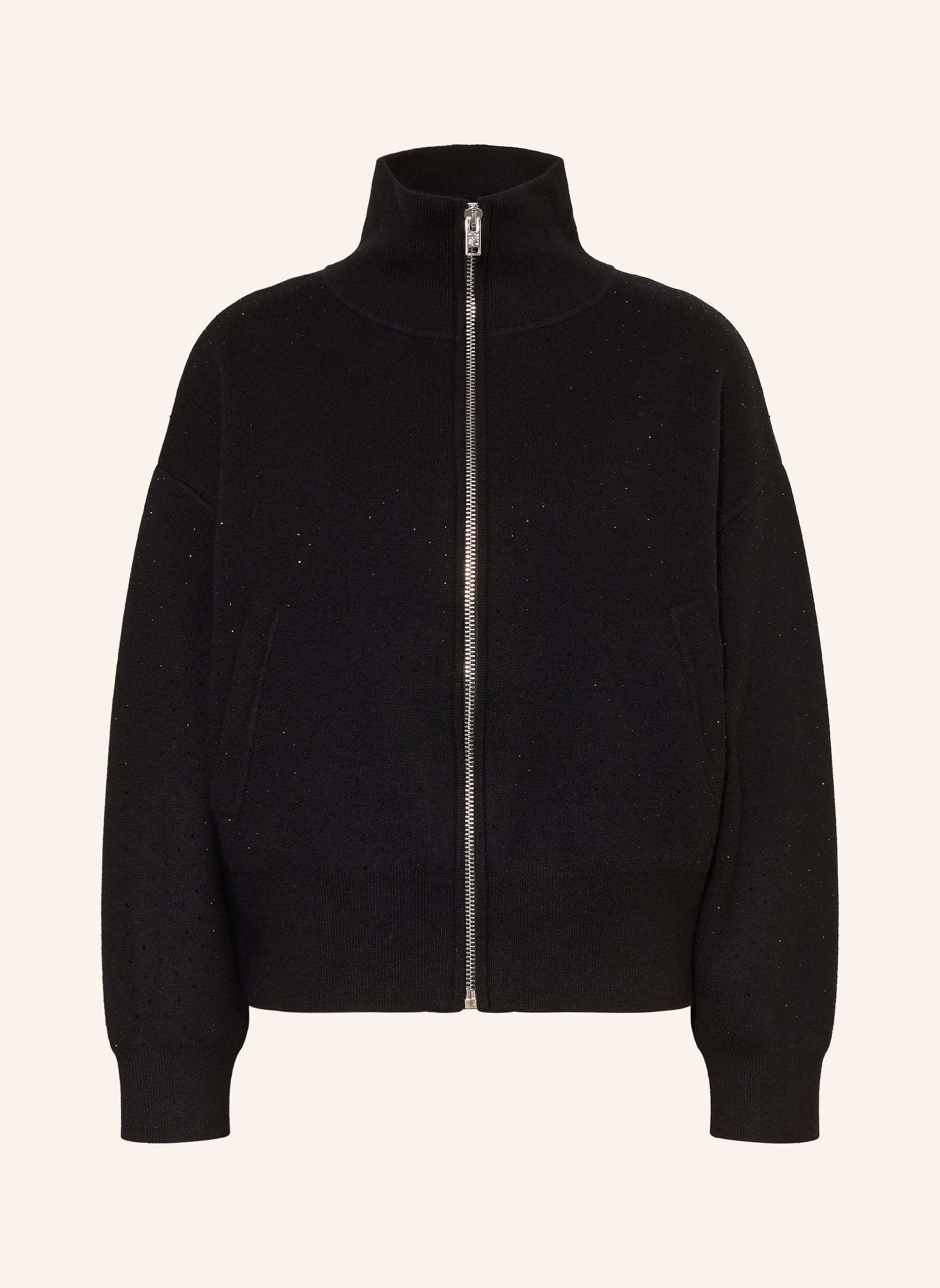 SANDRO Strickjacke mit Schmucksteinen