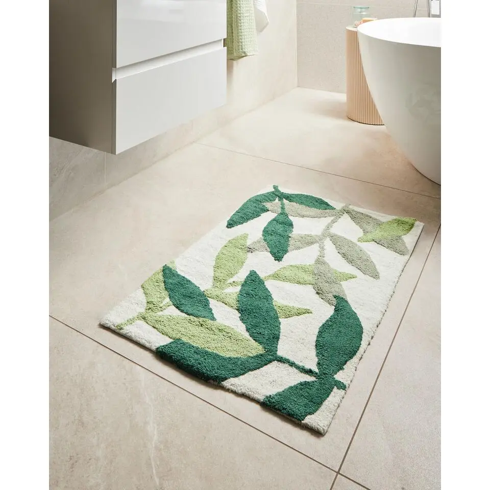 ASAN - Badmat - Groen - 60 x 90 cm - Katoen