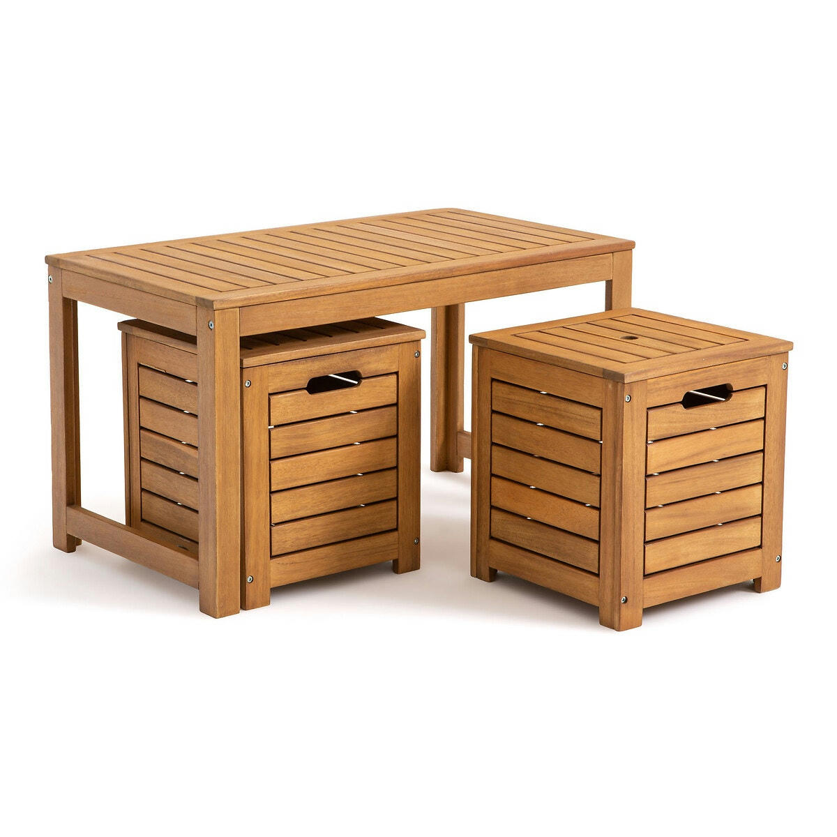 Banc et coffres de jardin en acacia, Garden