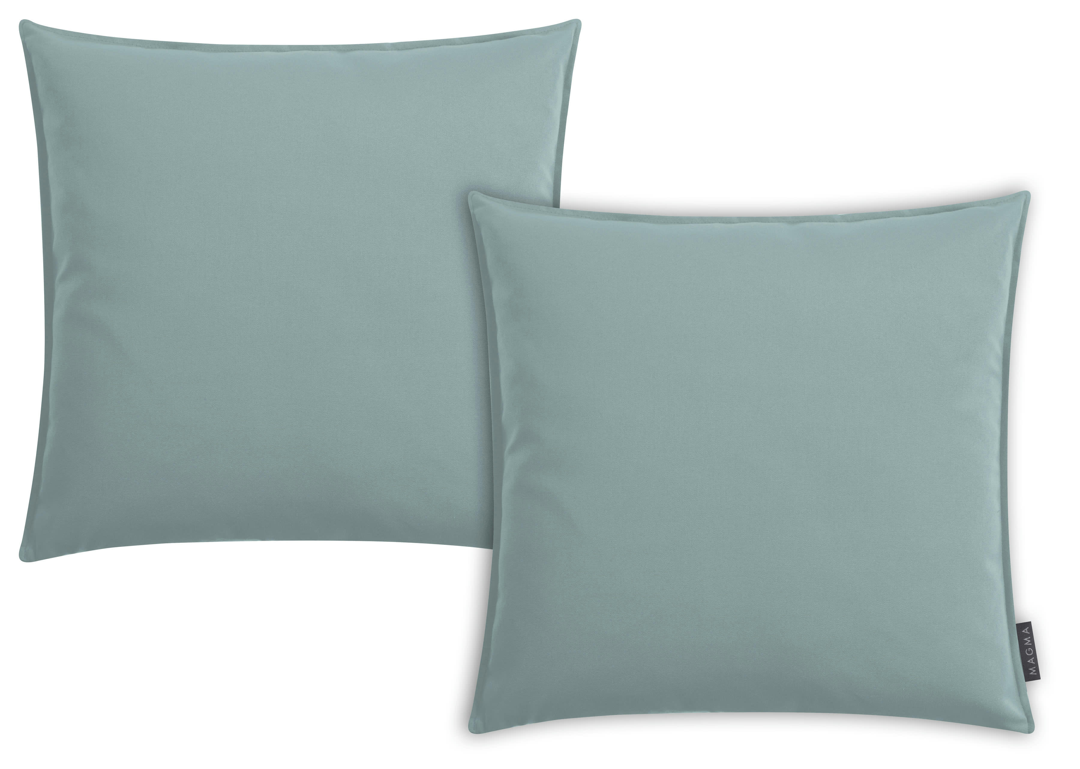 KOS - Housses de coussin volant piqué eucalyptus- Lot de 2- 50x50